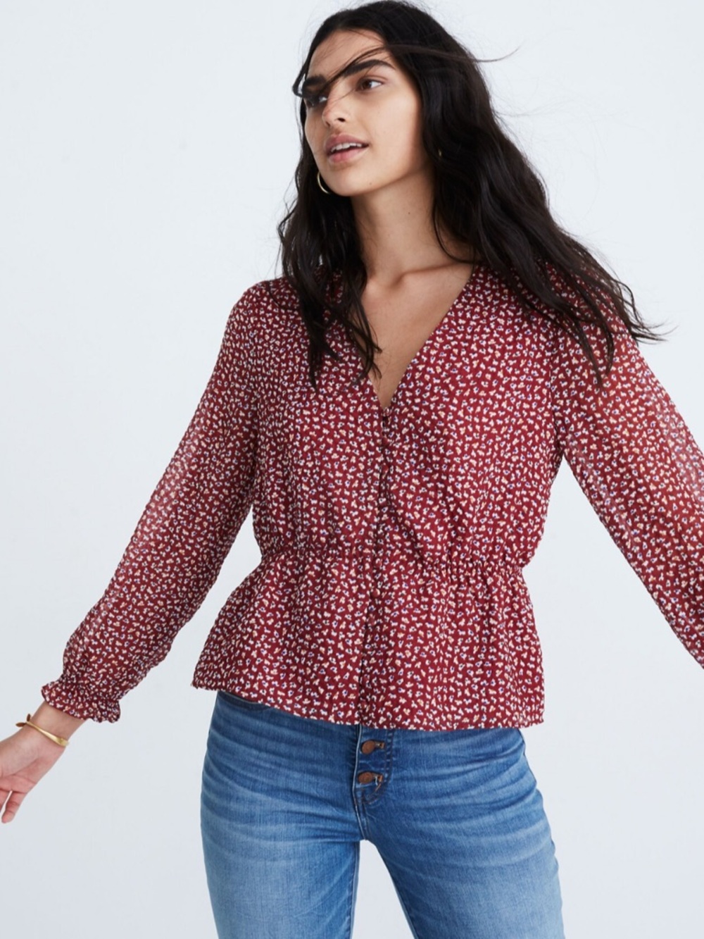 Madewell Women’s Overture Top in Ditsy Flowers